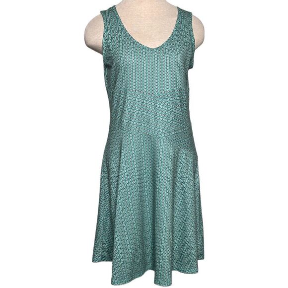PRANA Amelie Dress Size Small Green Geometric Printed Sleeveless Tank Active - Picture 1 of 8